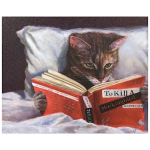 "Late Night Thriller" Graphic Art Print on Wrapped Canvas Cat Wall Art