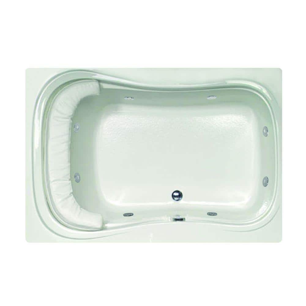 Lancing 60 in. Acrylic Rectangular Drop-in Whirlpool Bathtub in White price history on PriceWatchPro