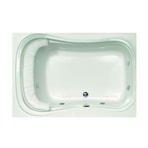 Lancing 60 in. Acrylic Rectangular Drop-in Whirlpool Bathtub in White