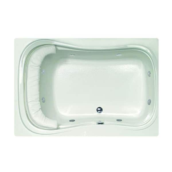 Hydro Systems Lancing 60 in. Acrylic Rectangular Drop-in Whirlpool Bathtub in White