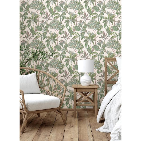 Pink Lime Panama Peel and Stick Vinyl Wallpaper