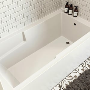 Voltaire 72" x 36" Right-Hand Drain Alcove Bathtub with Apron and Armrest