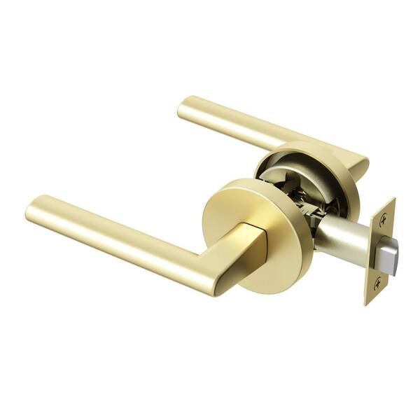 Okun Brio Metal Brushed Champagne Gold Passage Hall/Closet Round