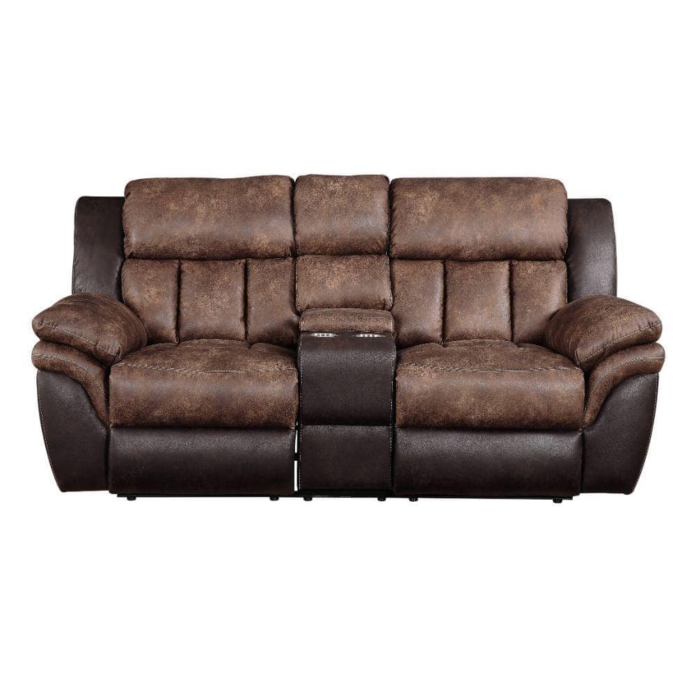 Jaylen Brown Microfiber Reclining Loveseat with Cup Holder