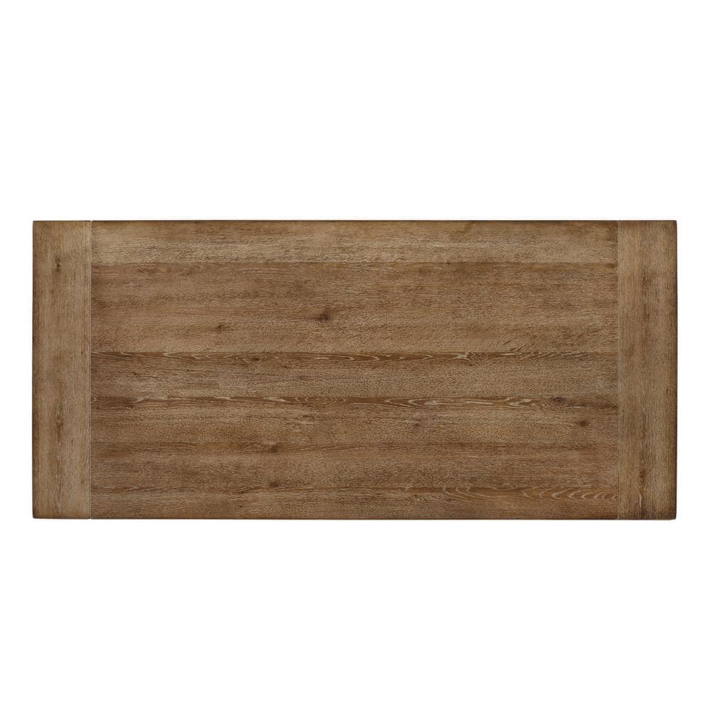 Weathered Oak 88" Rectangular Transitional Dining Table