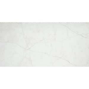 Sterlina White 11.81 in. x 23.62 in. Polished Marble Look Porcelain Floor and Wall Tile (15.504 sq. ft./Case)