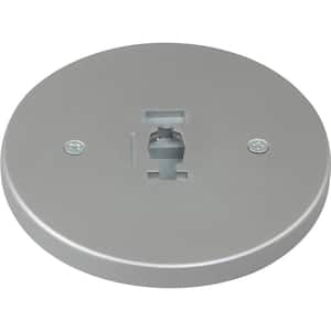 Silver Gray Monopoint Canopy for 120-Volt 1-Circuit/1-Neutral or 120-Volt 2-Circuit/1-Neutral Track Heads