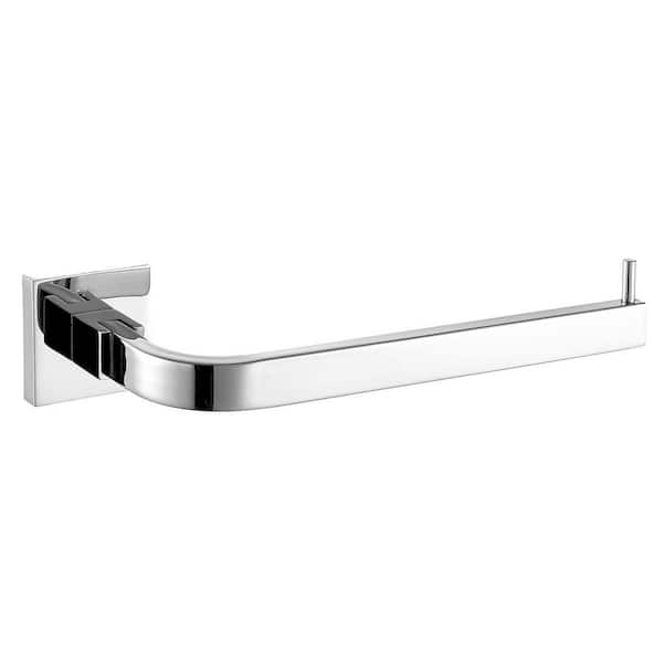 16- 28 in. Wall Mounted Single Towel Bar Adjustable in Matte Black