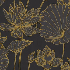 Lotus Floral Paper Strippable Roll (Covers 60.75 sq. ft.)