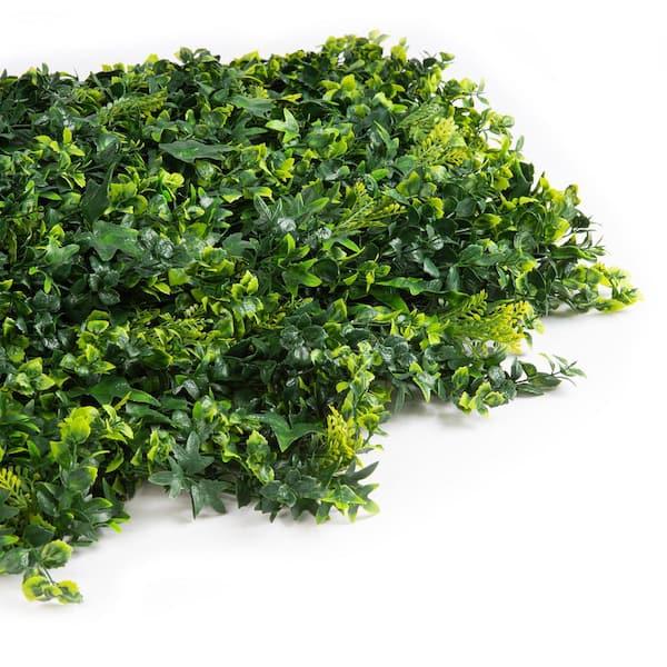 Vigoro 2 in. Green Artificial Mix Leaf 20 in. x 20 in. Foliage