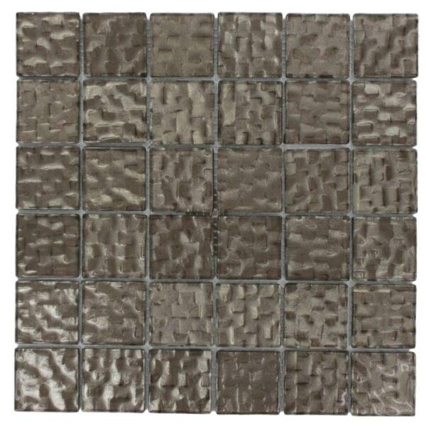 Splashback Tile Gemini Chromium Polished Glass Mosaic Wall Tile - 3 in. x 6 in. Tile Sample
