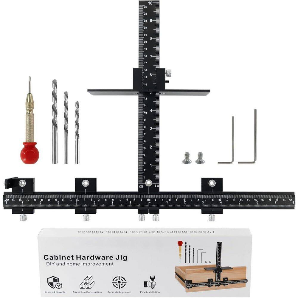 Cabinet Handle Installation Template Adjustable Aluminum Alloy Jig for Door and Drawer Pulls and Knobs price history on PriceWatchPro