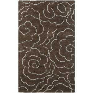 Soho Chocolate/Ivory 3 ft. x 5 ft. Floral Area Rug