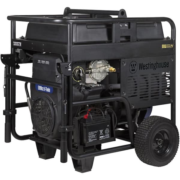 28,000/20,000-Watt Remote Electric Start Tri-Fuel Gas, Propane, Natural Gas Powered Portable Generator w/ Low THD