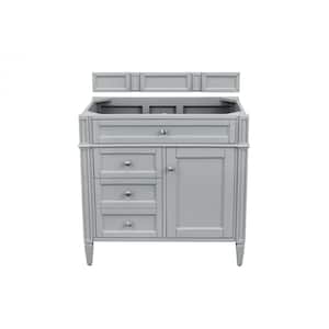 Brittany 36 in. W x 33 in. H Single Bath Vanity Cabinet in Urban Gray with Satin Nickel Hardware