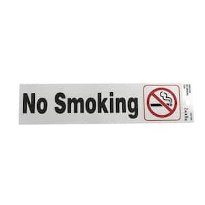 2 in. x 8 in. Plastic No Smoking Sign