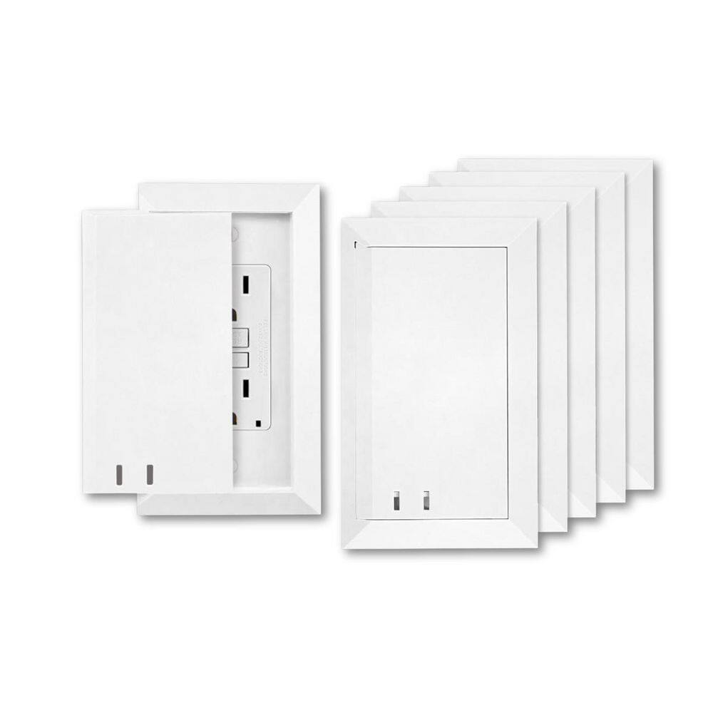 Child-Resistant Outlet Cover 1-Gang GFCI White 1-Duplex and Stylish Plastic Wall Plate price history on PriceWatchPro