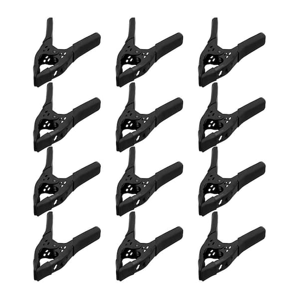 Afoxsos Metal Spring Clamps Silver Heavy Duty 6 in. Clips Ergonomic Handle (12-Pack) for Woodworking Tarp Backdrop Stand