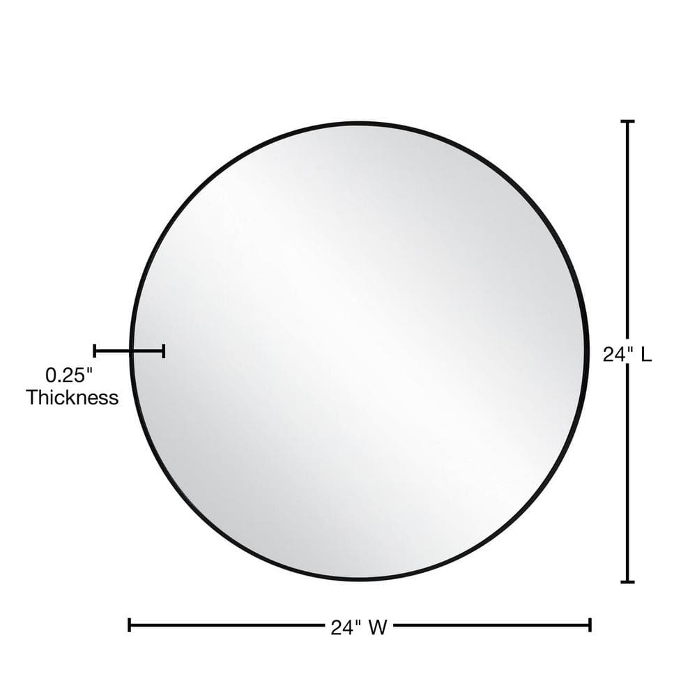Kenna 24-Inch Round Silver Wood Vanity Mirror