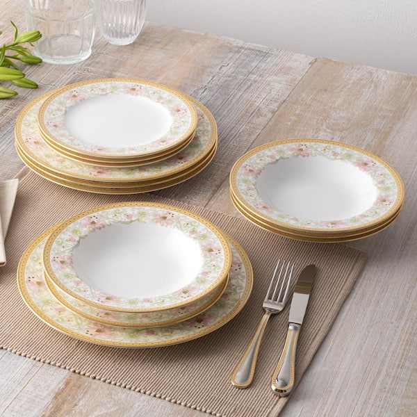 Splendor Round 12-piece Dinnerware Set, Service for 4