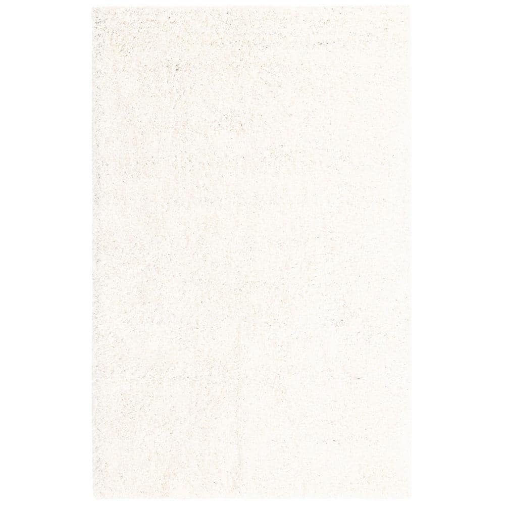 Ivory Bliss 4' x 6' Reversible Solid Shag Rug for Kids