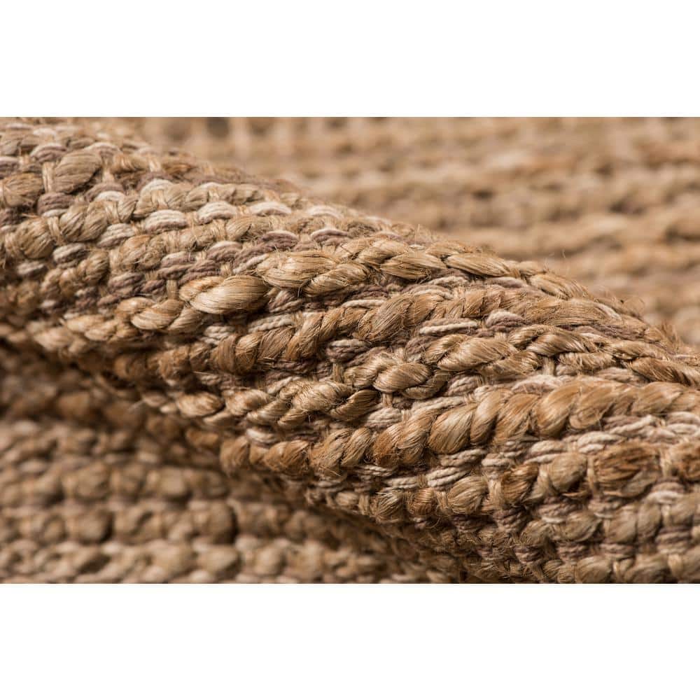 Handwoven Reversible Brown Wool 8' x 10' Area Rug