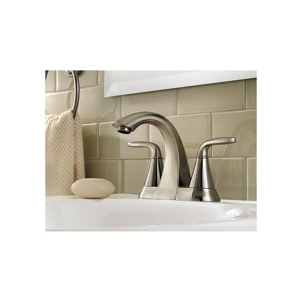 Pasadena 4 in. Centerset 2-Handle Bathroom Faucet in Brushed Nickel