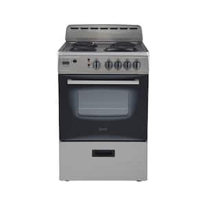 24 in. 2.6 cu. ft. Single Oven Electric Range in. Stainless Steel