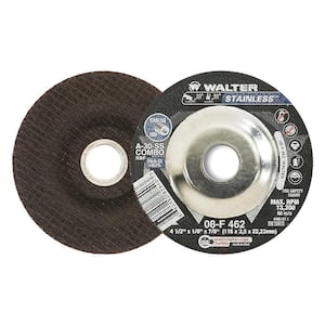 Stainless 4.5 in. x 7/8 in. Arbor x 1/8 in. T27S A-30-SS Combo Grinding Wheel for Stainless (25-Pack)