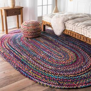 Pom-Pom Trimmed Oval Anti-skid Rug - Letifly