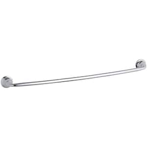 Forte Sculpted 30 in. Towel Bar in Polished Chrome