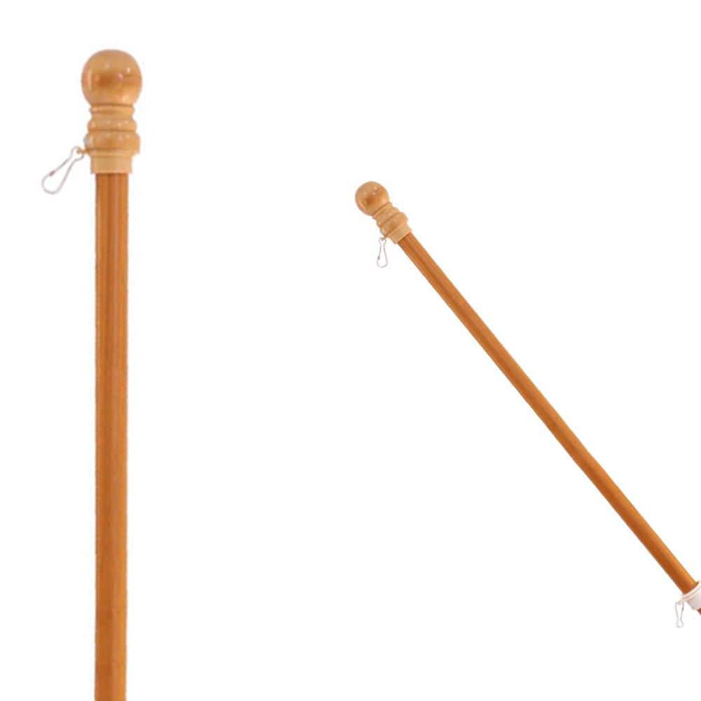 56 in. Adjustable Solid Pine Wood Flagpole with Tangle-Free Rotating Ring for Garden Yard Porch 3x5 Ft Flag price history on PriceWatchPro