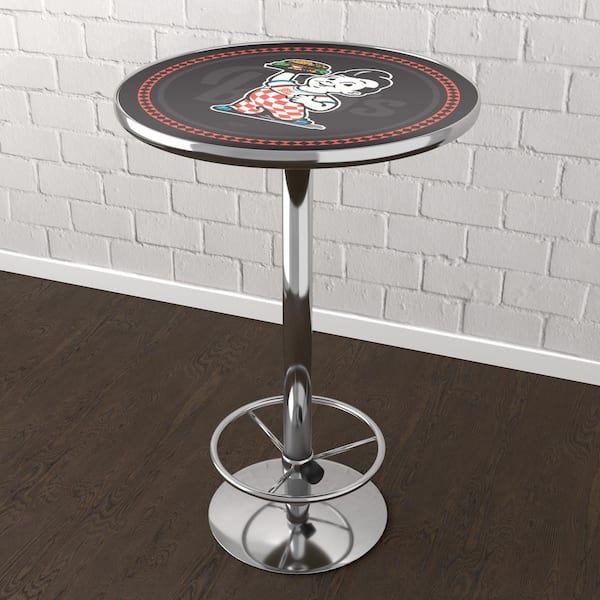 Unbranded Bob's Big Boy Watermark Black 42 in. Bar Table