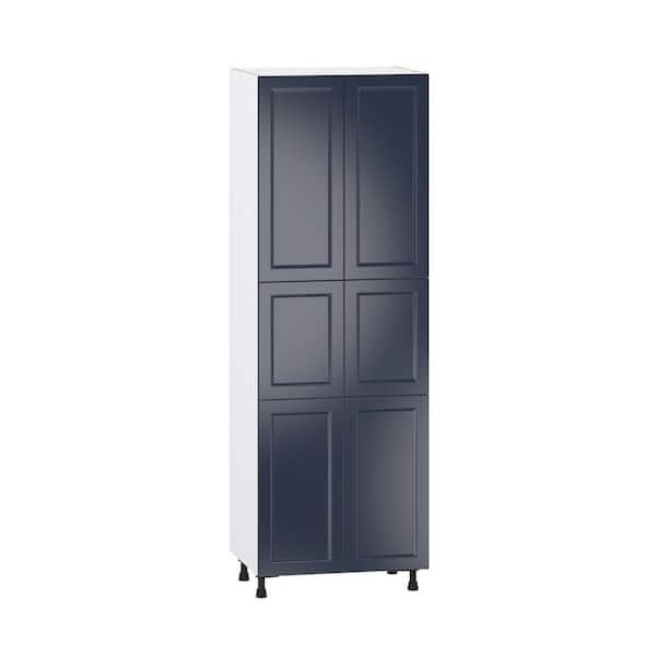 Laramie 30 in. W x 24 in. D x 89.5 in. H Assembled Pantry Kitchen Cabinet in Painted Blue with 5-Shelves
