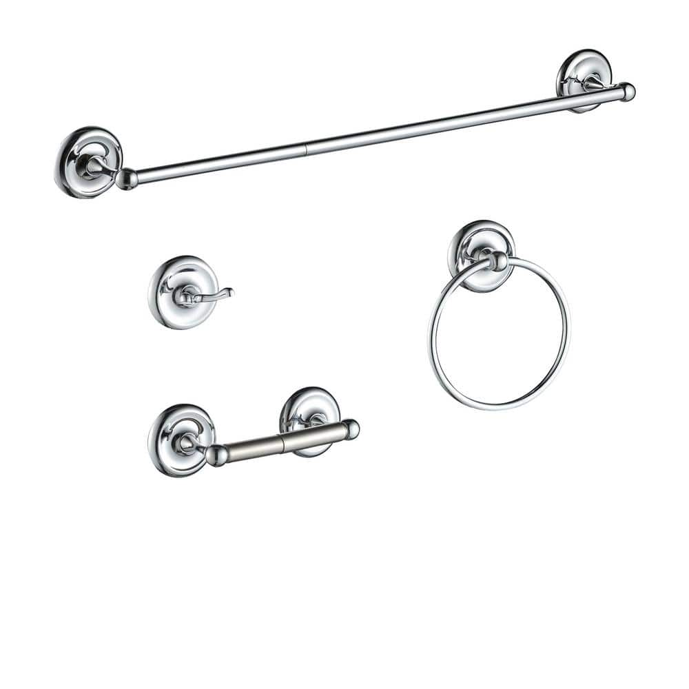 FORIOUS 4 Piece Bath Hardware Set with Included Mounting Hardware in