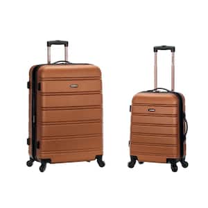 Melbourne Expandable 2-Piece Hardside Spinner Luggage Set, Brown
