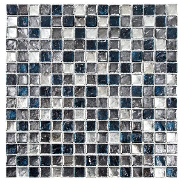 Merola Tile Illuvia Square Chromium 11-5/8 in. x 11-5/8 in. x 8 mm Glass Mosaic Tile