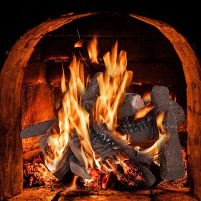 Electric Fireplace Logs The Home Depot - Decorative Fireplace Logs Battery Operated