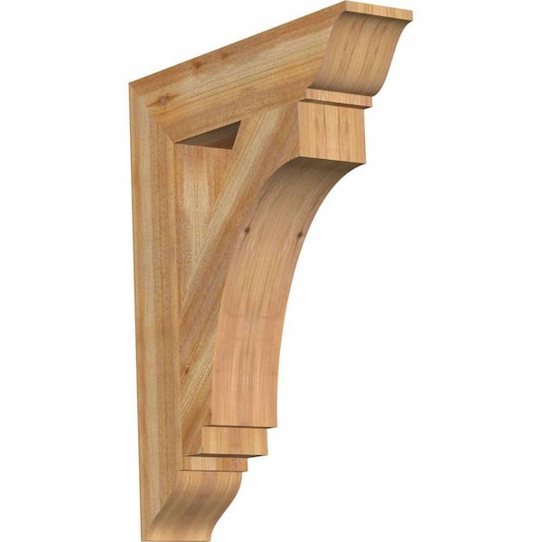 Ekena Millwork 6 in. x 36 in. x 28 in. Western Red Cedar Imperial Traditional Rough Sawn Bracket