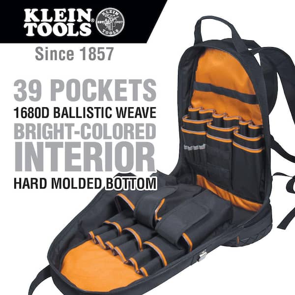 Backpack & Tool Bag Set, Includes 4 Piece, Tradesman Pro Tool Bag Backpack, Zipper Bags and Magnetizer