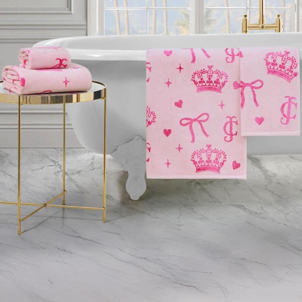 JUICY COUTURE Crown and Bow 4-Piece Bling Pink Graphic Cotton