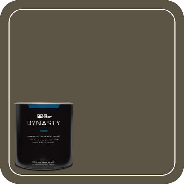 BEHR DYNASTY 1 qt. #730D-7 Shadow Ridge Satin Enamel Interior Stain-Blocking Paint and Primer