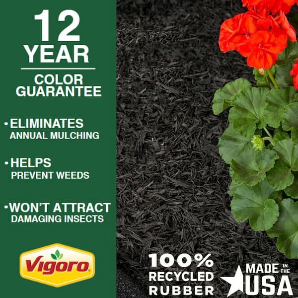 37.5 cu. ft. Black Shredded Rubber Mulch (25 Bags)