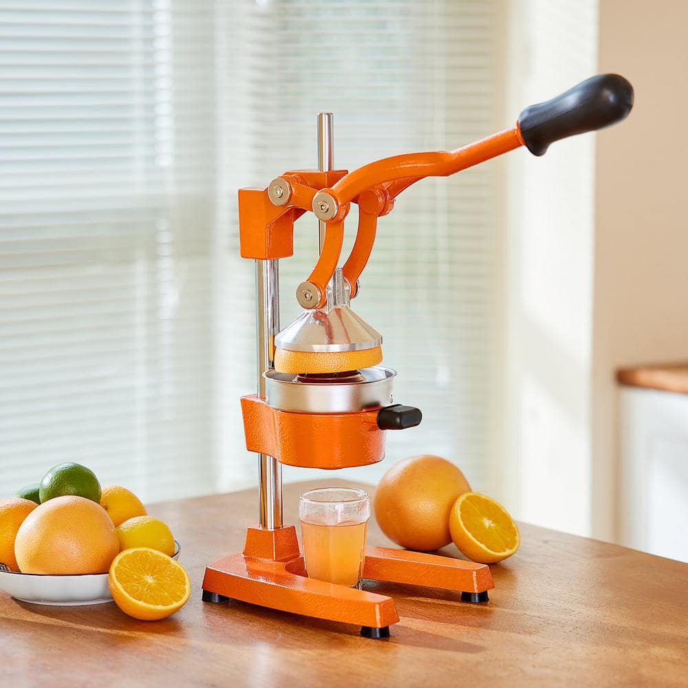 CO-Z Orange Cast Iron and Stainless Steel Citrus Juicer