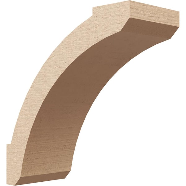 Ekena Millwork 5 in. x 12 in. x 12 in. Lafayette Rough Cedar Woodgrain Timberthane Polyurethane Knee Brace, Primed