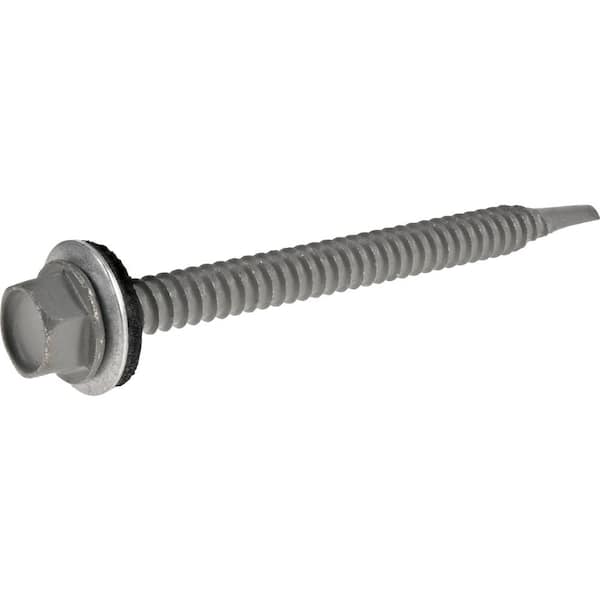 Everbilt #14 x 3 in. Self-Drilling Screw with Neoprene Washer 1 lb.-Box  (35-Piece) 116046 - The Home Depot