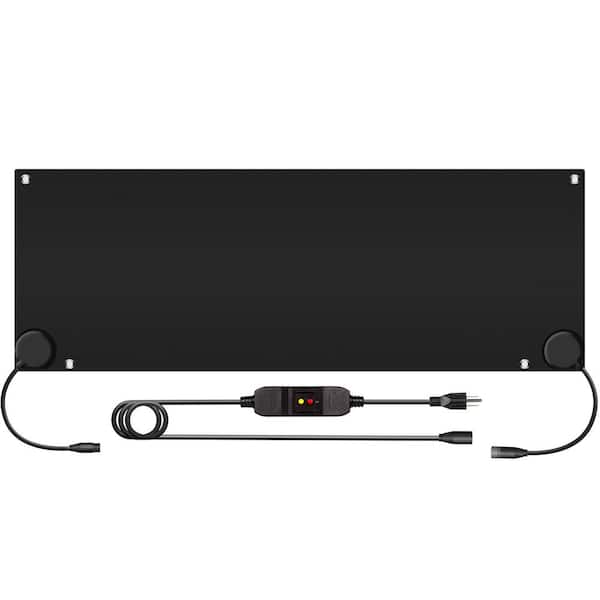 Snow Melting Black 20 in. x 60 in. Rubber Graphene Heated 3-in-Melting Speed Outdoor Mats