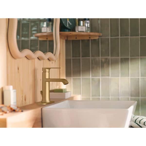 MOEN Genta LX Single Hole Single-Handle Bathroom Faucet with Drain