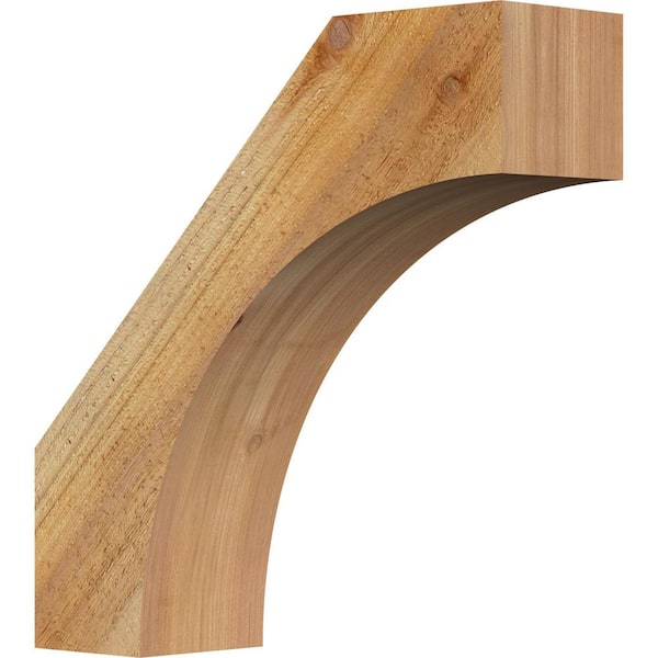 Ekena Millwork 4"W x 14"D x 14"H Westlake Rough Sawn Knee Brace, Western Red Cedar