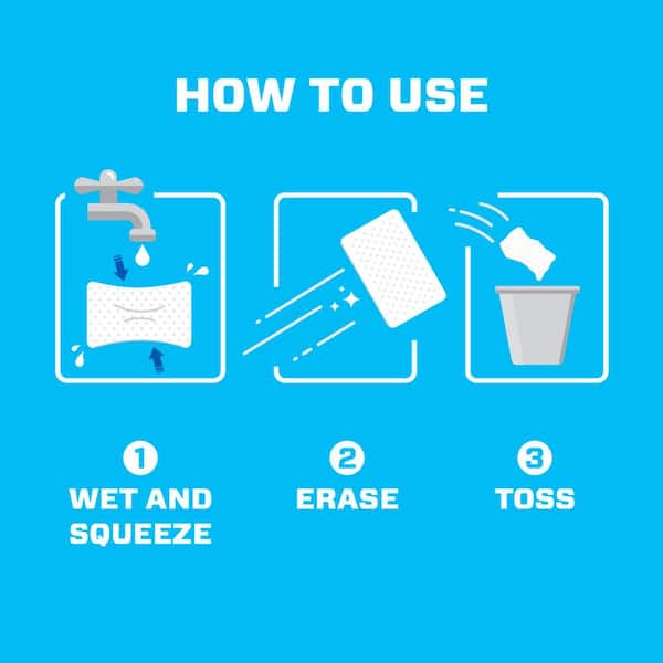 Thin Sheets Magic Eraser Scouring Sponge Wipes (16 Count)